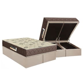 Conjunto Box Baú Queen: Colchão Espuma Orthoflex D28 Livorno + Base CRC Suede Clean (158x198)