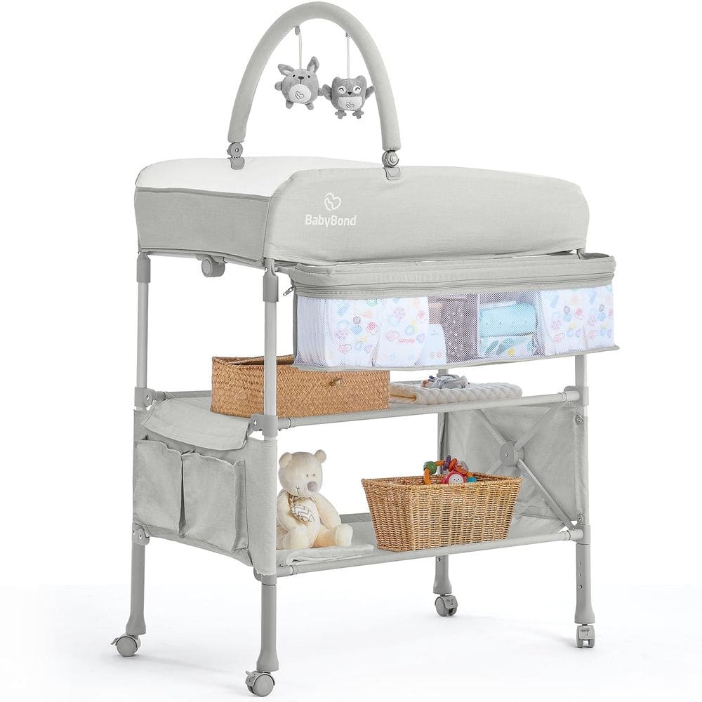 Trocador portátil para bebês BabyBond Dobrável Bege