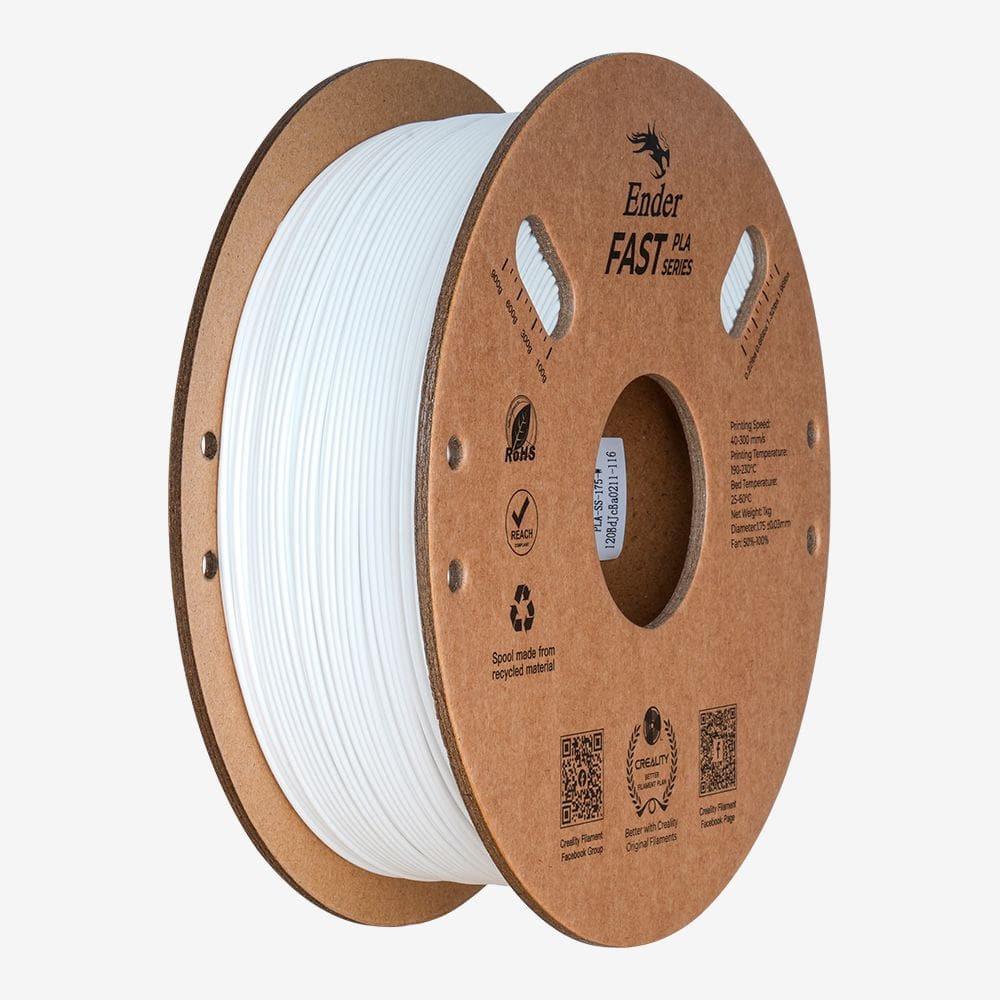 Filamento PLA para Impressora 3D Creality Ender Fast PLA 1 Kg/Rolo 1.75 mm Branco