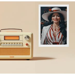Quadro Decorativo Maria Navalha 45X34Cm - Com Vidro