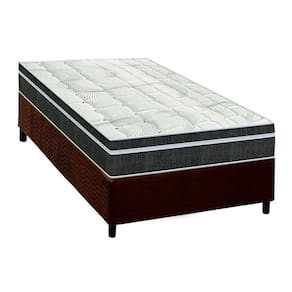 Cama Box Solteiro: Colchão Molas Bonnel Orthoflex Venezia + Base Crc Suede Brown(78X188)