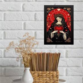 Quadro Decorativo Vintage Deusa Do Amor 33X24Cm - Com Vidro