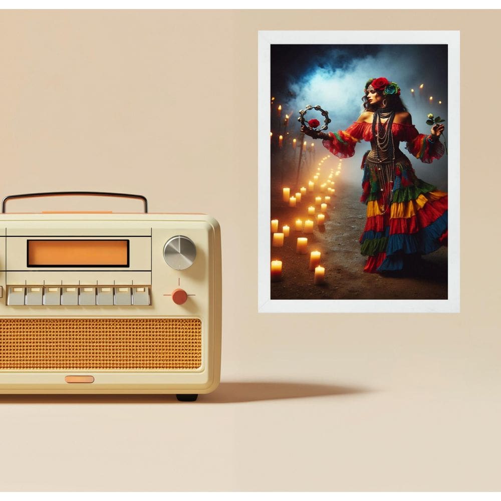 Quadro Decorativo Cigana - Magia 45X34Cm - Com Vidro