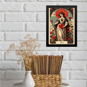 Quadro Decorativo Vintage Carta Tarot Amor 24X18Cm