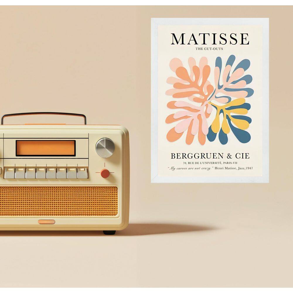 Quadro Decorativo Matisse Corais Sobrepostos 45X34Cm