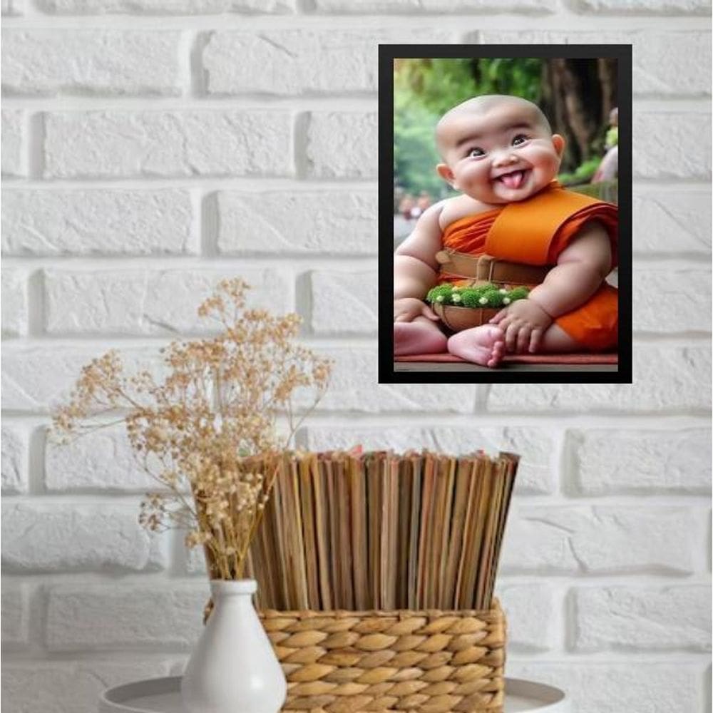 Quadro Decorativo Buda Neném Atrevido 24X18Cm