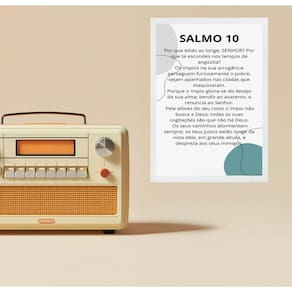 Quadro Decorativo Salmo 10 24X18Cm - Com Vidro