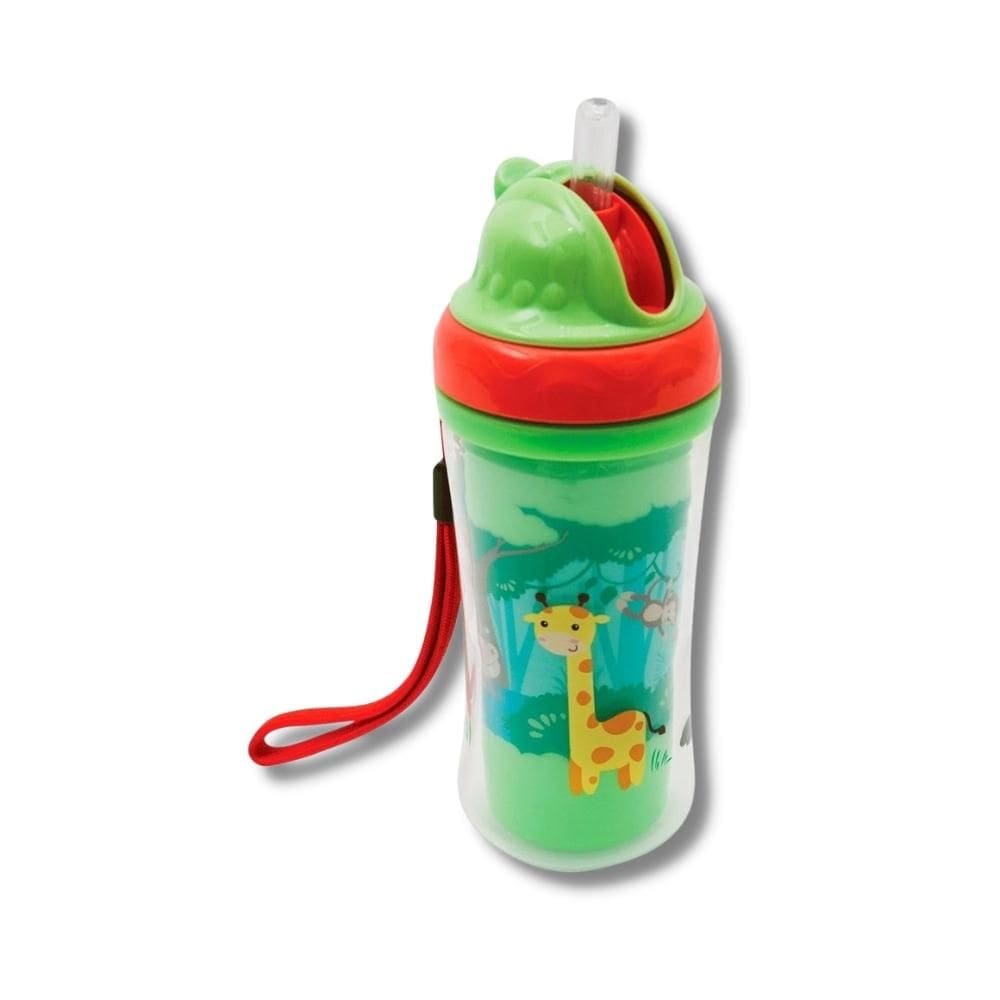Copo Termico De Parede Dupla C/ Canudo 250Ml Animal Fun - Buba
