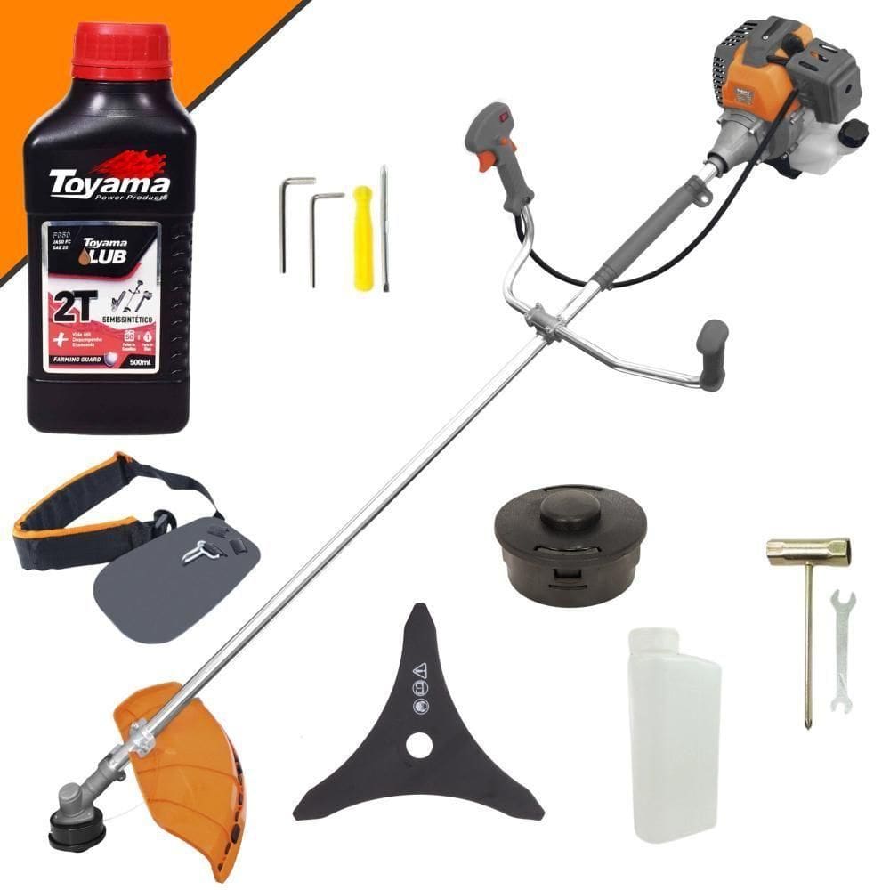 Roçadeira Tekna Rl430p Lâmina 3p E Carretel + óleo Toyama 2t