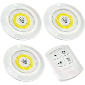 Luminária Lâmpada Led Spot Sem Fio Portátil Controle Remoto