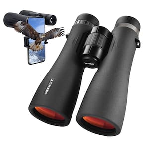 Binóculos NEFHLIY 12x50 HD com adaptador de telefone à prova d`água