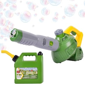 Brinquedo Bubble Leaf Blower John Deere para crianças com recarga de bolhas