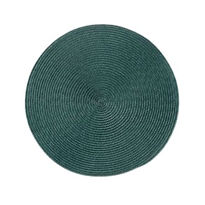 Jogo De Lugar Americano Redondo Em Polipropileno Com 4 Peças 38cm Rafimex Verde Escuro
