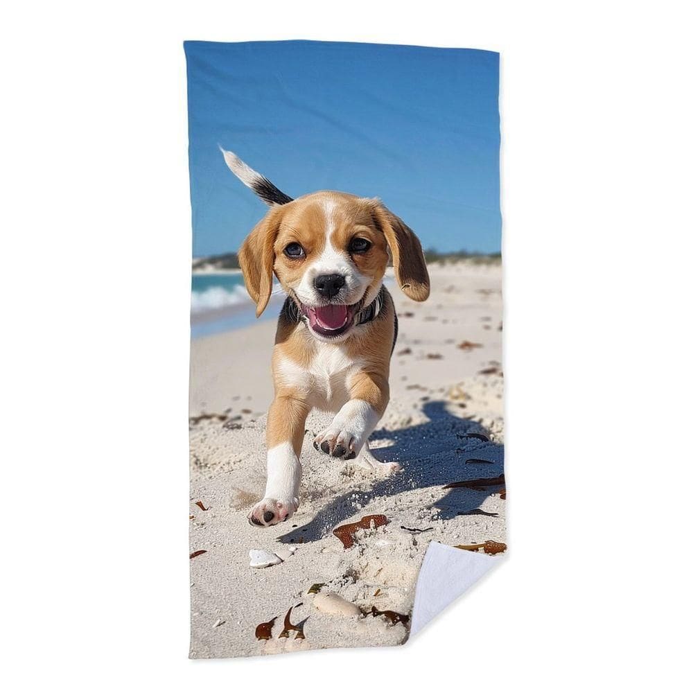 Toalha De Praia - Cachorrinho Na Praia