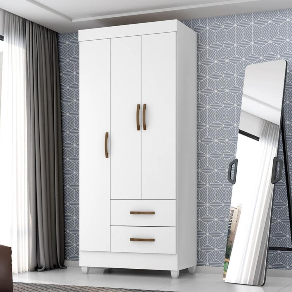 Guarda Roupa 3 Portas Alambari Branco