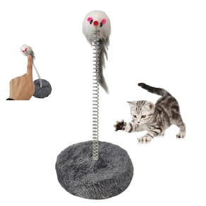 Arranhador Gato Pet Felino Ratinho Guizo Mola Animal de Estimaçao Brinquedo Interativo Macio Entretenimento Diversao Lazer