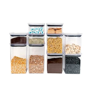 Kit 10 Potes Hermético Elegance 550ml 1300ml e 2100ml Organize sua Cozinha Armazenamento Seguro e Fresco