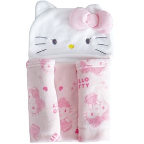 Manta com Capuz Coral Fleece Turma da Hello Kitty 75x90cm