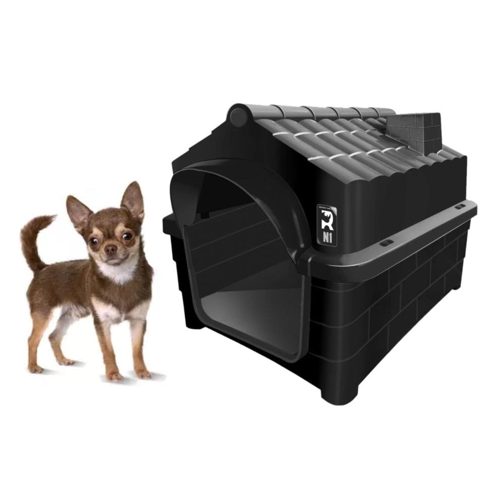 Casinha N1 Cama Casa Pet Preto Cachorro e Gato Pequeno Porte