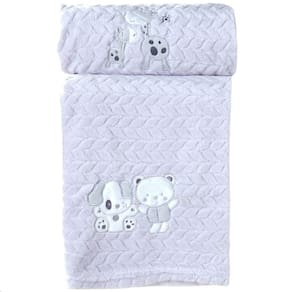 Cobertor Bebê Fluffy 110x90 com Aplique Bordado
