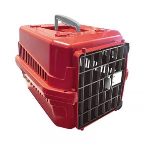 Caixa de Transporte P/ Animais N2 Cachorros e Gatos Vermelho