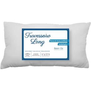 Kit 2 Travesseiro Long com Fronhas 200 Fios Acetinado Suporte Médio 50x90cm