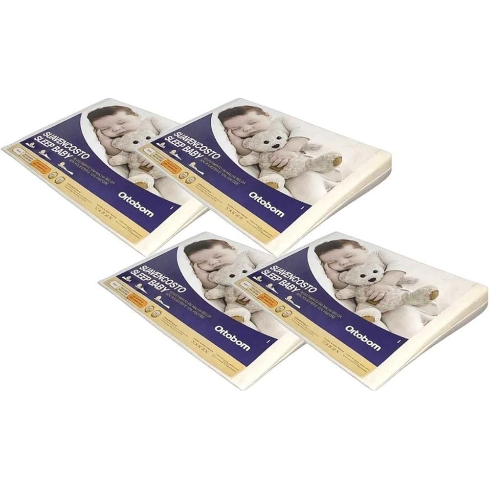Travesseiro Infantil Rampa Anti Refluxo Sleep Baby Kit c/ 4 Un (40x70) - Ortobom