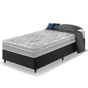 Cama Box Solteiro Preto + Colchão Hanover Orthopedic 88cm