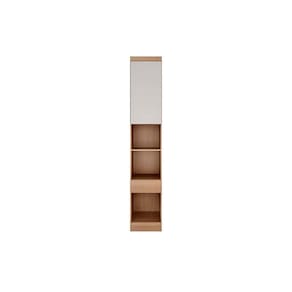 Módulo De Quarto Solteiro Armário Mesa De Cabeceira Rizon-linea C- 1 Porta E 1 Gaveta Cumaru-fendi - Horizonte
