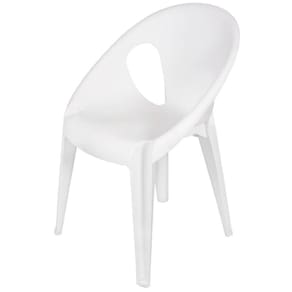 Cadeira Empilhavel Com Braço Drop Em Polipropileno Branco