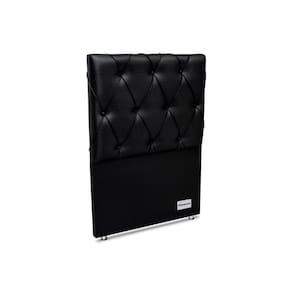 Cabeceira Cama Box Estofada Murat Facto Black Solteiro - Courano Preto - Ortobom