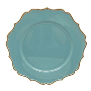 Sousplat Em Polipropileno 33cm Rafimex Azul E Dourado
