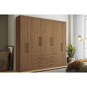 Guarda Roupa Casal 8 Portas E 6 Gavetas Master 8.6 Jatobá