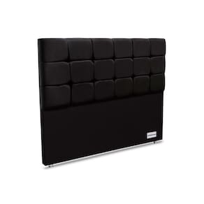 Cabeceira Cama Box Estofada Piave Veluto Queen - Suede Preto - Ortobom