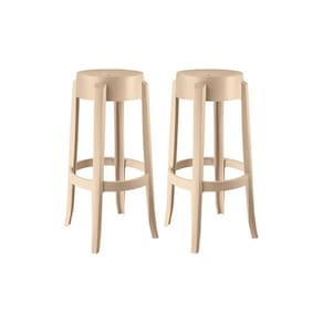 Kit 2 Banquetas Sala Jantar Shine Uz8007 2 Un Capuccino - Kappesberg
