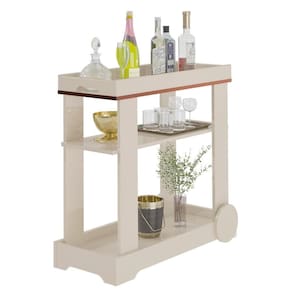 Carrinho Bar 80cm Rose Off White