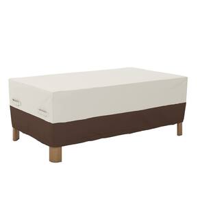 Capa de mesa de café para pátio Amazon Basics 48x28 bege/castanho