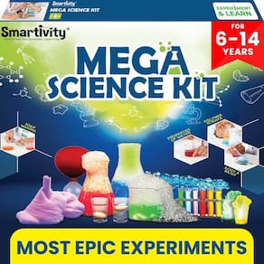 Kit científico Smartivity Mega Science 150+ experimentos de 6 a 14 anos