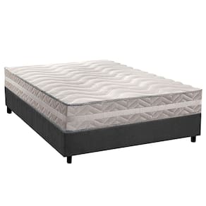 Conjunto Box Casal Colchão Anatômico Paropas D28 Master Prata Double Face 25 + Base Crc Suede Gray (138x188)