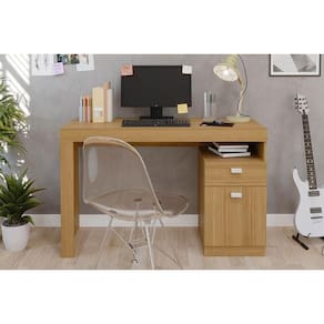 Mesa Computador Casal Melissa 1 Porta E 1 Gaveta Nature - Permóbili