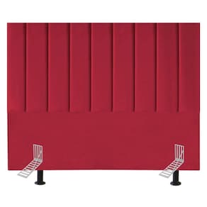 Cabeceira Estofada Cama Queen 160 Cm Luísa Suede E Frame Cor:vermelho