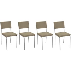 Cadeira Sala De Jantar Zaria 2c128 Kit 4 Un Cromado-boucle Fendi A057 - Kappesberg