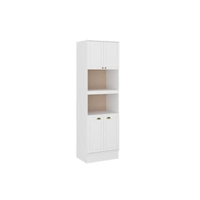 Paneleiro De Cozinha Bella 2616 Torre Quente Com 2 Fornos 4 Portas 70cm Branco - Carraro