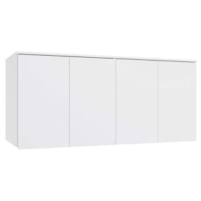 Módulo De Quarto Adapt Armário Ponte Aéreo Casal N542 Adapt C- 4 Portas Branco - Kappesberg