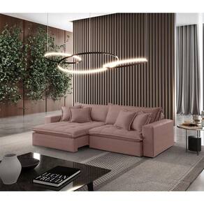 Sofá Zen Veludo 02 Módulos 100 Cm B15 Meu Sofá Online B276 Veludo Rosa