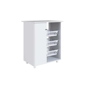 Balcão De Cozinha Fruteira Luci C- 1 Porta E 3 Cestos Branco - Genial
