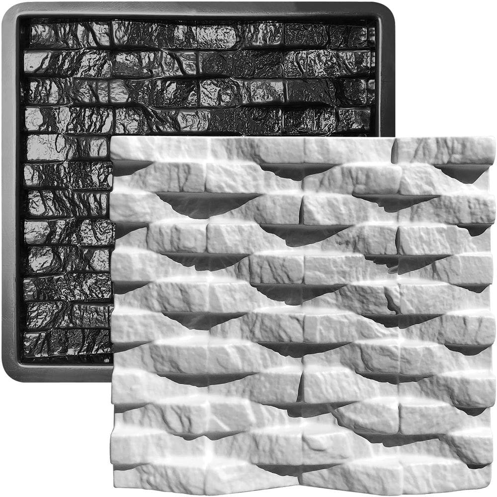 Forma 3D Gesso e Cimento ABS - Dunas pedra 30x30