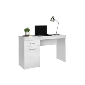 Mesa Computador Escrivaninha Vitória 1 Porta E 1 Gaveta - Branco - Demóbile