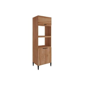 Paneleiro De Cozinha Alpha 2511 Torre Quente Com 2 Fornos 3 Portas 70cm Freijo - Carraro