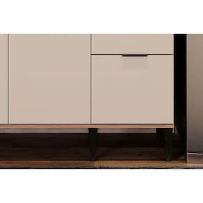 Cozinha Completa Alpha 4 Peças (2aéreos+1balcão+1torrequente) C4p195 Freijo-off White - Carraro
